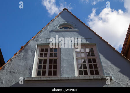 Dach von Symbol altes Haus von Schoor Viertel in Bremen, Deutschland. Klassisch hanseatischen Stil. Stockfoto