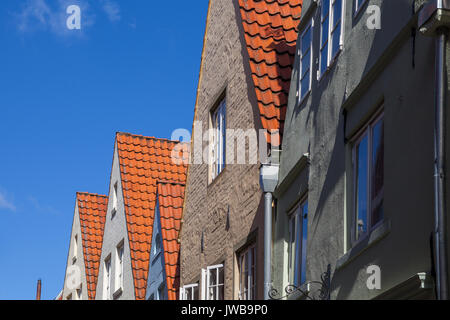 Dächer von Symbol altes Haus von Schoor Viertel in Bremen, Deutschland. Klassisch hanseatischen Stil. Stockfoto