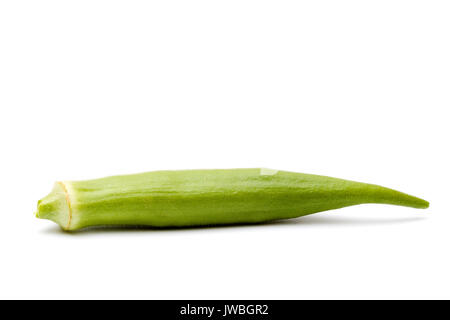 Frisches Grün Okra Pods aus dem Garten Stockfoto