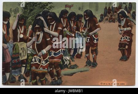 Hopi Snake Dance - American Indian Postkarten Stockfoto