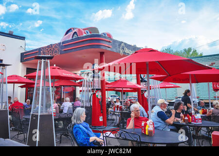 Die berühmten 393 Route 66, Cafe, Stadt von Williams, Arizona, USA Stockfoto