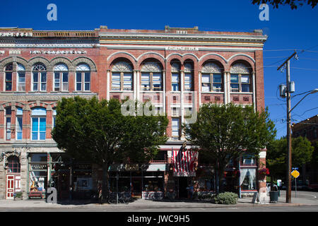 Kapitän Tibbals Gebäude (1889), jetzt Palace Hotel, Water Street, Port Townsend, Washington, USA, Nordamerika Stockfoto