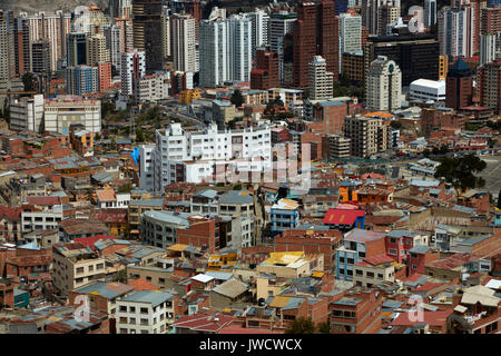 Der Stadtteil Sopocachi von Mirador Killi Killi, La Paz, Bolivien, Südamerika Stockfoto