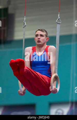 Sheffield, Großbritannien, 10. August 2017: UK Special Olympics. Athleten mit geistiger Behinderung aus verschiedenen Regionen von Großbritannien konkurrieren. Stockfoto