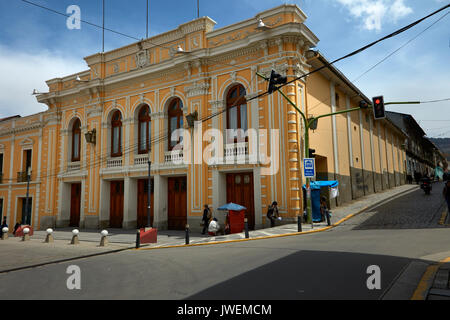 Teatro Municipal, Plaza Wenceslao Monrroy, La Paz, Bolivien, Südamerika Stockfoto