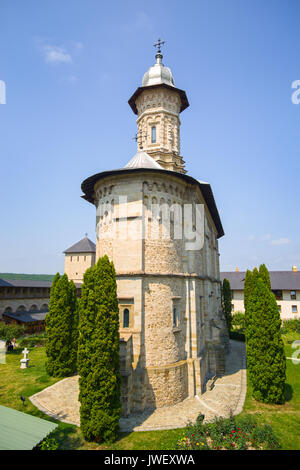 Kirche von Dragomirna Kloster in Moldawien, Teil des UNESCO-Weltkulturerbe. Stockfoto