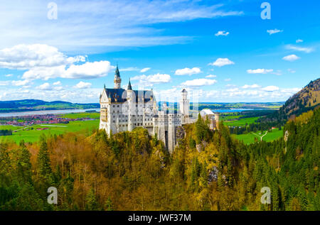 Hohenschwangau, Deutschland - 28. Mai 2017: das Innere des Schlosses Neuschwanstein in Hohenschwangau Stockfoto