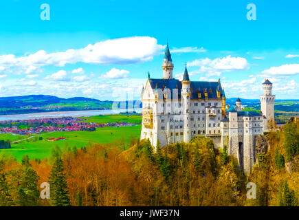 Hohenschwangau, Deutschland - 28. Mai 2017: das Innere des Schlosses Neuschwanstein in Hohenschwangau Stockfoto