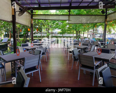 Pattaya, Thailand - 20.Juni 2017. Innenraum des Restaurants am Luxus Hotel in Pattaya, Thailand. Pattaya liegt an der Ostküste des Golf von Thailand, ein Stockfoto