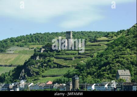 Burg Gutenfels, Kaub, Rheinland, Deutschland Stockfoto