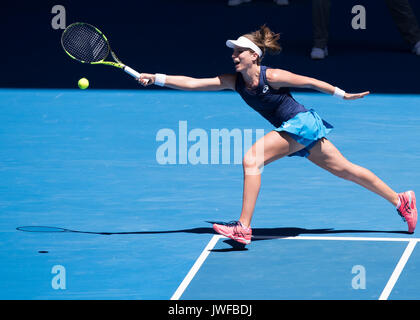 JOHANNA KONTA (GBR), die in Aktion bei den Australian Open Stockfoto