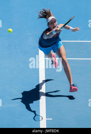 JOHANNA KONTA (GBR), die in Aktion bei den Australian Open Stockfoto