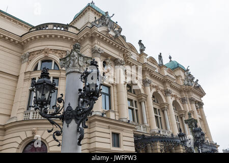 Juliusz Slowacki Theater in der Altstadt von Krakau, Polen. Von 1891 erbaut und 1893 eröffnet. Stockfoto