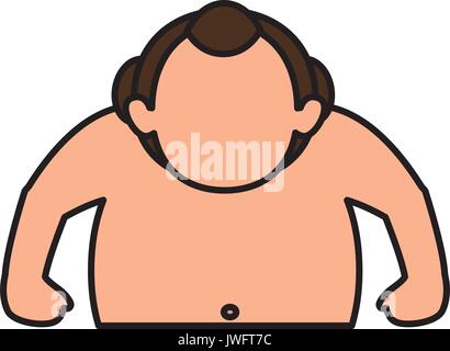 Sumo-Ringer Avatar Charakter Vektor Illustration-design Stock Vektor