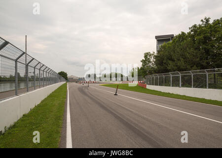 Circuit Gilles Villeneuve in Montreal Quebec Kanada über Parc Jean-Drapeau Stockfoto