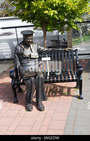 Die Bronzeskulptur Homecoming von Nathan Scott in der Memorial Park Inner Harbour Victoria Vancouver Island British Columbia Kanada Stockfoto