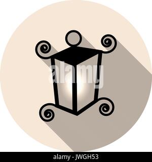 Blitz street lamp flache Design Symbol Kreis Stock Vektor