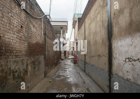 Leere Straße in kharian Dorf Punjab Pakistan Stockfoto