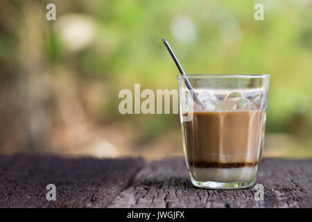 Thai Kaffee heiß servieren Frühstück im Thai Stil Anruf cha Roon Stockfoto