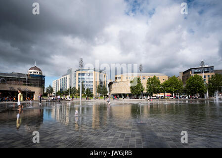 Schönen Tag Sommer in Bradford, West Yorkshire für das 2017 Classic Car Show Stockfoto