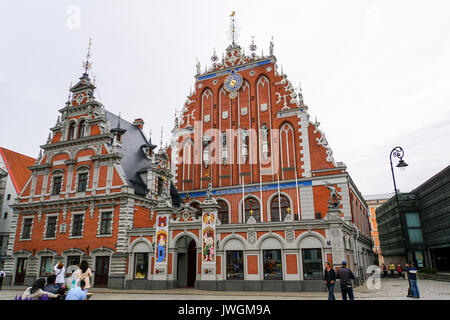 Das Schwarzhäupterhaus, Riga, Lettland Stockfoto