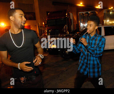 Jas Prince Lil Twist Backstage America's Most Wanted Tour Gibson Amphitheater Los Angeles. Stockfoto