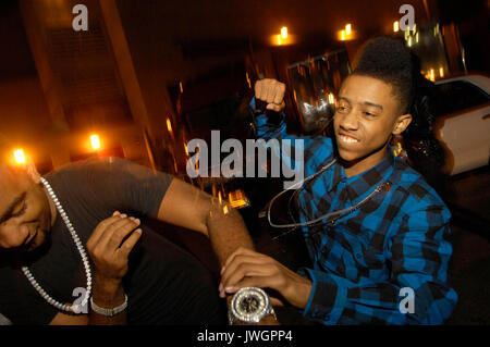 Jas Prince Lil Twist Backstage America's Most Wanted Tour Gibson Amphitheater Los Angeles. Stockfoto