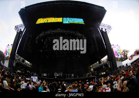 Der Menge Atmosphäre 2009 Außerhalb landet Festival Golden Gate Park San Francisco August 29,2009. Stockfoto