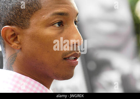 Pharrell Williams besucht Brooklyn Element Media Day Beverly Wilshire Hotel August 1,2009 Beverly Hills, Kalifornien. Stockfoto