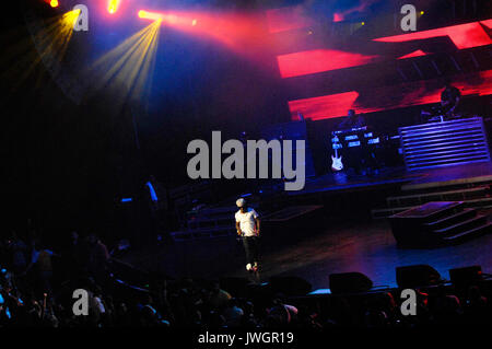 Rapper Dwayne Michael Carter, Jr. aka Lil Wayne führt America's Most Wanted Tour Gibson Amphitheatre Los Angeles. Stockfoto