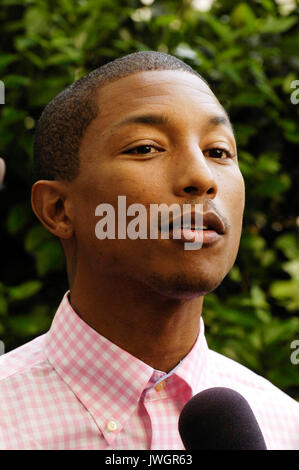 Pharrell Williams besucht Brooklyn Element Media Day Beverly Wilshire Hotel August 1,2009 Beverly Hills, Kalifornien. Stockfoto