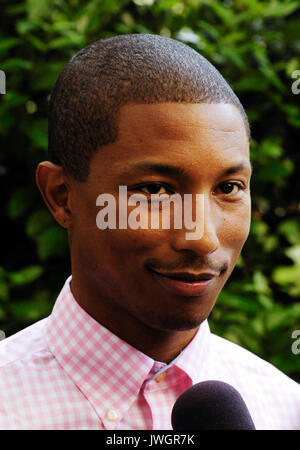 Pharrell Williams besucht Brooklyn Element Media Day Beverly Wilshire Hotel August 1,2009 Beverly Hills, Kalifornien. Stockfoto