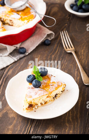 Köstliche hausgemachte Käsekuchen Stockfoto