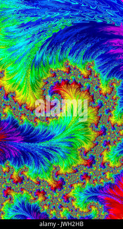 Bunte Fractal-hintergrund - Abstrakt digital erzeugten Bild Stockfoto