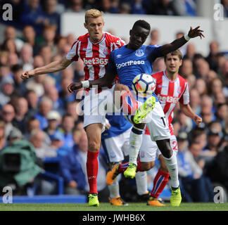 DARREN FLETCHER & IDRISSA GUEY FC Everton V Stoke City FC Everton GOODISON PARK ENGLAND 12. August 2017 Stockfoto