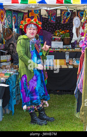 Burley, Hampshire, UK. 12 Aug, 2017. New Forest Fairy Festival. Massen von Feen und Elfen, mit Feenstaub besprüht, auf Burley für das Wochenende steigen für eine magische zauberhafte Festival im New Forest. Credit: Carolyn Jenkins/Alamy leben Nachrichten Stockfoto