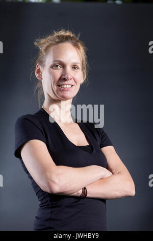 Edinburgh, Großbritannien. 12 Aug, 2017. Andrea Hoffmann, deutscher Autor und Journalist, beim Edinburgh International Book Festival erscheinen. Edinburgh, Großbritannien. 12 Aug, 2017. Bild von der Credit: GARY DOAK/Alamy leben Nachrichten Stockfoto