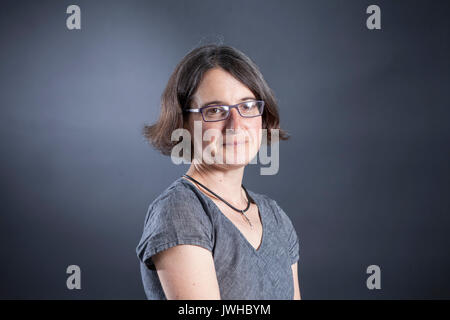 Edinburgh, Großbritannien. 12 Aug, 2017. Sarah Moss, der schottische Autor, beim Edinburgh International Book Festival erscheinen. Edinburgh, Großbritannien. 12 Aug, 2017. Bild von der Credit: GARY DOAK/Alamy leben Nachrichten Stockfoto