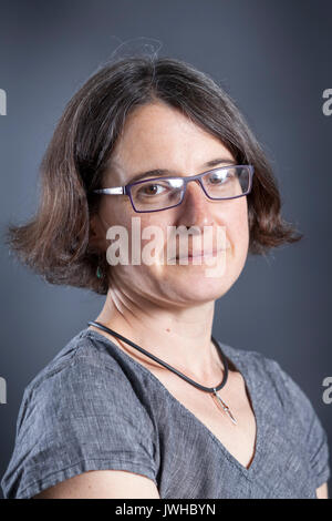 Edinburgh, Großbritannien. 12 Aug, 2017. Sarah Moss, der schottische Autor, beim Edinburgh International Book Festival erscheinen. Edinburgh, Großbritannien. 12 Aug, 2017. Bild von der Credit: GARY DOAK/Alamy leben Nachrichten Stockfoto