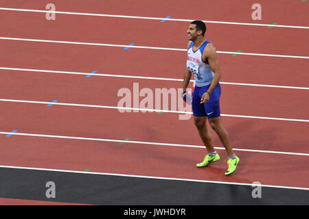 Queen Elizabeth Park, London, UK. 12 Aug, 2017. IAAF Weltmeisterschaften. Tag 9. Herren 4x100-Meter-Staffel endgültig. Adam Gemeli. Großbritannien & NI Team Credit: Matthew Chattle/Alamy leben Nachrichten Stockfoto