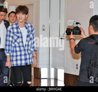 Jae-Joong, JYJ, 12. August 2017, Tokio, Japan: Koreanische Sängerin Jae-Joong Kim von JYJ kommt beim Tokyo International Airport in Tokio, Japan, am 12. August 2017. Quelle: LBA/Alamy leben Nachrichten Stockfoto