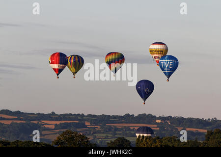 Bristol, UK. August 13, 2017. Bristol International Balloon Fiesta - August 13, 2017 Credit: Anna Jastrzebska/Alamy leben Nachrichten Stockfoto