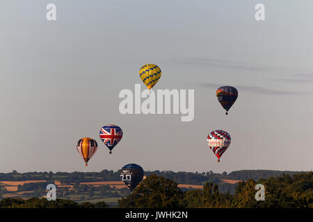 Bristol, UK. August 13, 2017. Bristol International Balloon Fiesta - August 13, 2017 Credit: Anna Jastrzebska/Alamy leben Nachrichten Stockfoto