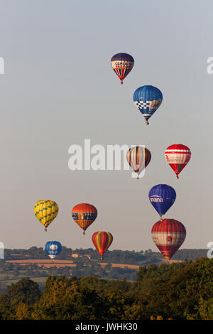 Bristol, UK. August 13, 2017. Bristol International Balloon Fiesta - August 13, 2017 Credit: Anna Jastrzebska/Alamy leben Nachrichten Stockfoto