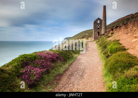 Towanroath Motor Haus Wheal Coates in Cornwall. Stockfoto