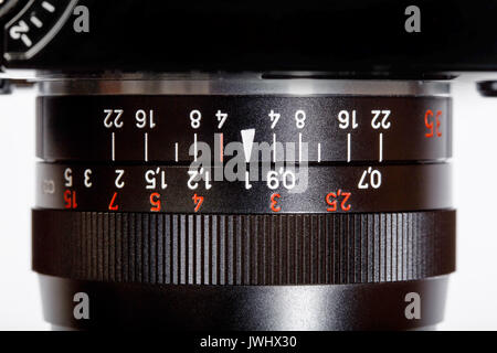 Vintage Objektiv für SLR Spiegelreflexkamera. Stockfoto