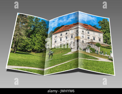 Der Tivoli Schloss ist in der Tivoli Park, Ljubljana, Slowenien, Europa Stockfoto