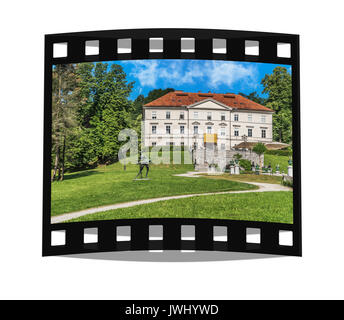 Der Tivoli Schloss ist in der Tivoli Park, Ljubljana, Slowenien, Europa Stockfoto