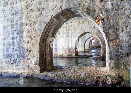 Gebäude der Alten Werft, das ist der Teil der Festung von Alanya, Antalya, Türkei. Stockfoto