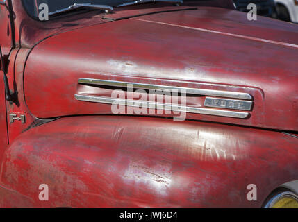 Alte 1949 Ford Pickup truck in photogrtaphed Enosburgh, Vermont. Stockfoto